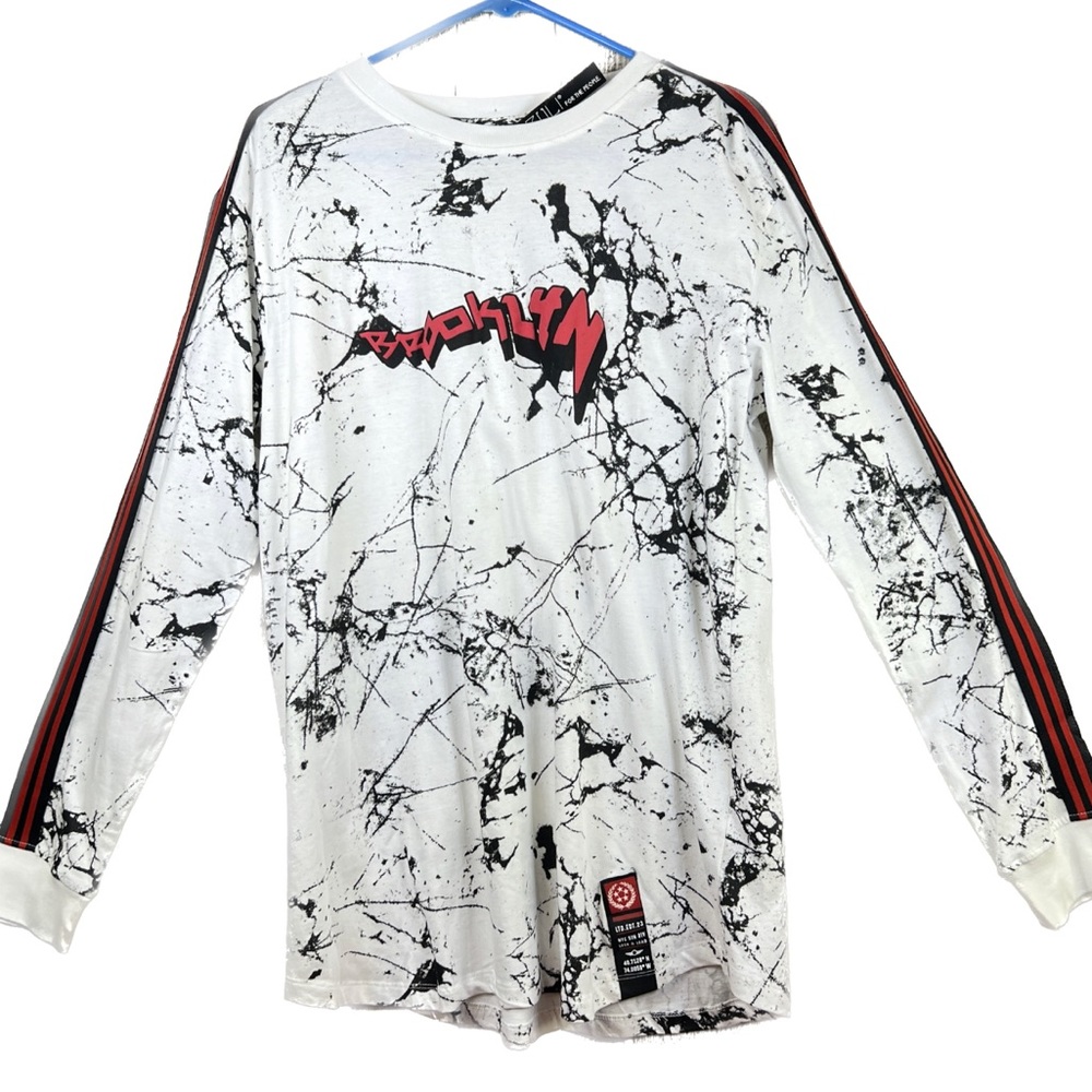 Vox Populi For the People Large Long Sleeve Crewneck Puffed Brooklyn T-Shirt